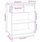 vidaXL Console Cabinet Black 60x34x75 cm Solid Wood Pine
