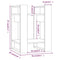 vidaXL Book Cabinet/Room Divider 41x35x57 cm Solid Wood Pine