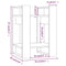vidaXL Book Cabinet/Room Divider Grey 41x35x57 cm Solid Wood Pine