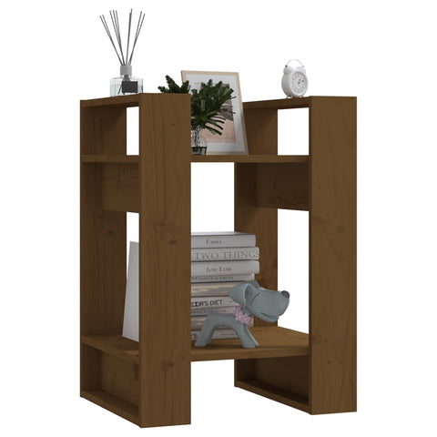vidaXL Book Cabinet/Room Divider Honey Brown 41x35x57 cm Solid Wood Pine