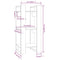 vidaXL Book Cabinet/Room Divider Grey 41x35x91 cm Solid Wood Pine