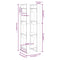 vidaXL Book Cabinet/Room Divider 41x35x125 cm Solid Wood Pine