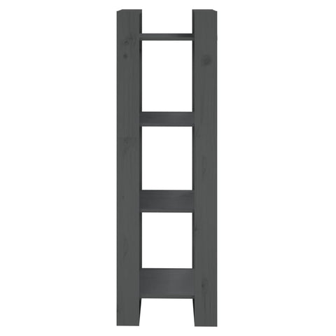 vidaXL Book Cabinet/Room Divider Grey 41x35x125 cm Solid Wood Pine