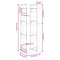 vidaXL Book Cabinet/Room Divider Honey Brown 41x35x125 cm Solid Wood