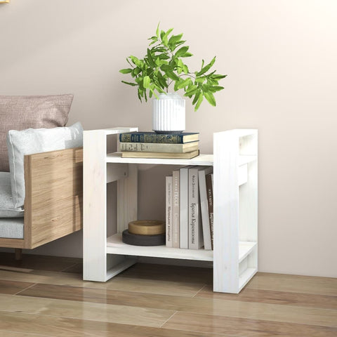 vidaXL Book Cabinet/Room Divider White 60x35x57 cm Solid Wood Pine