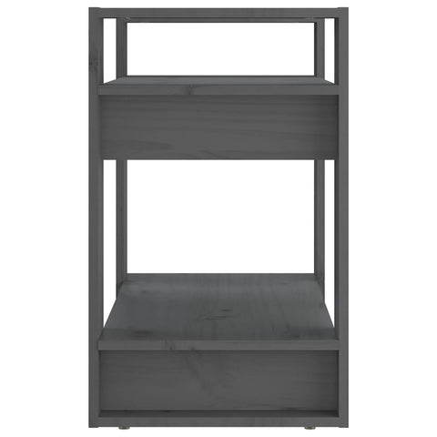 vidaXL Book Cabinet/Room Divider Grey 60x35x57 cm Solid Wood Pine