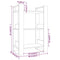 vidaXL Book Cabinet/Room Divider Grey 60x35x91 cm Solid Wood Pine