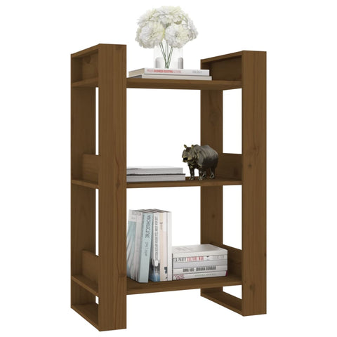 vidaXL Book Cabinet/Room Divider Honey Brown 60x35x91 cm Solid Wood