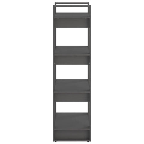 vidaXL Book Cabinet/Room Divider Grey 60x35x125 cm Solid Wood