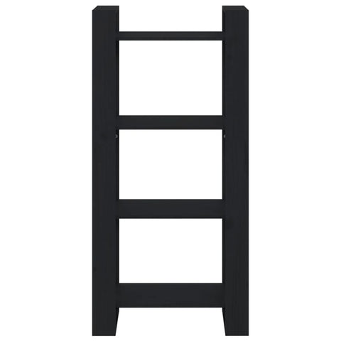 vidaXL Book Cabinet/Room Divider Black 60x35x125 cm Solid Wood