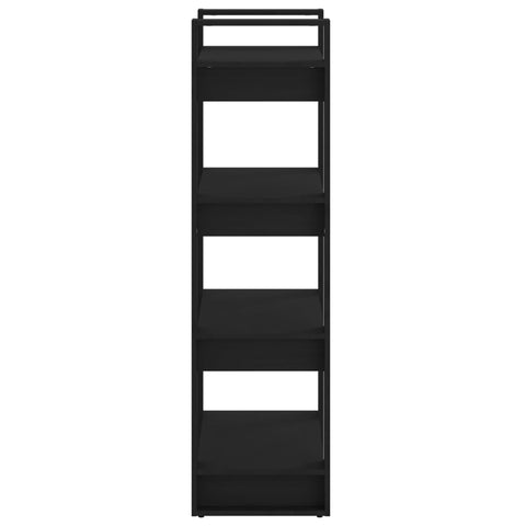 vidaXL Book Cabinet/Room Divider Black 60x35x125 cm Solid Wood
