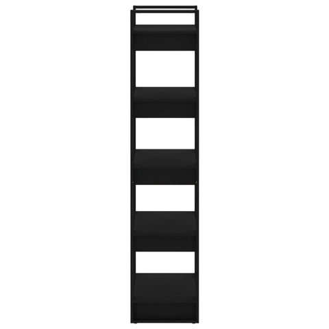vidaXL Book Cabinet/Room Divider Black 60x35x160 cm Solid Wood