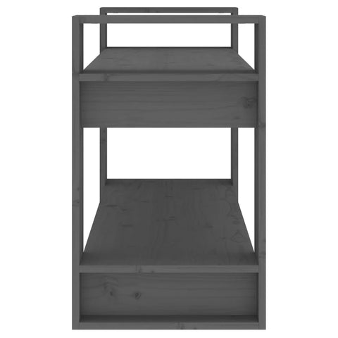 vidaXL Book Cabinet/Room Divider Grey 80x35x56.5 cm Solid Wood Pine