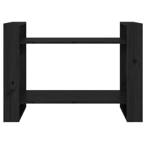 vidaXL Book Cabinet/Room Divider Black 80x35x56.5 cm Solid Wood Pine