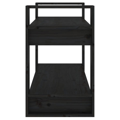 vidaXL Book Cabinet/Room Divider Black 80x35x56.5 cm Solid Wood Pine