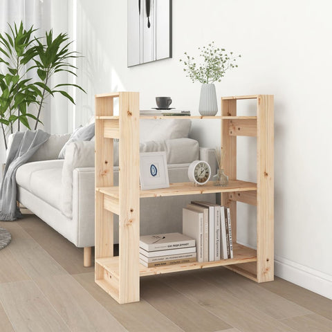 vidaXL Book Cabinet/Room Divider 80x35x91 cm Solid Wood Pine