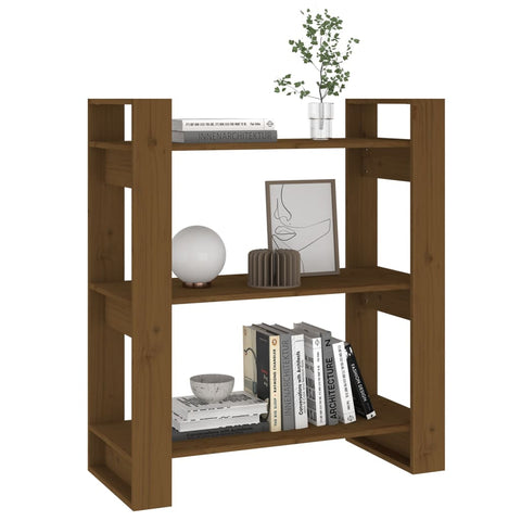 vidaXL Book Cabinet/Room Divider Honey Brown 80x35x91 cm Solid Wood