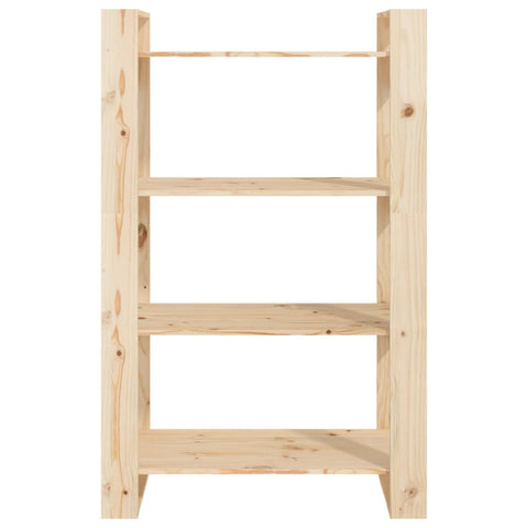 vidaXL Book Cabinet/Room Divider 80x35x125 cm Solid Wood Pine