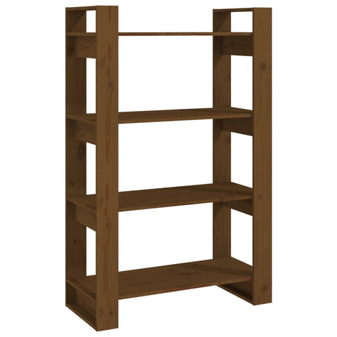 vidaXL Book Cabinet/Room Divider Honey Brown 80x35x125 cm Solid Wood