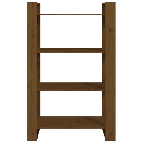vidaXL Book Cabinet/Room Divider Honey Brown 80x35x125 cm Solid Wood