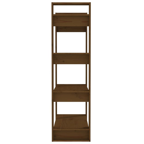 vidaXL Book Cabinet/Room Divider Honey Brown 80x35x125 cm Solid Wood