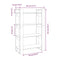 vidaXL Book Cabinet/Room Divider Black 80x35x125 cm Solid Wood Pine