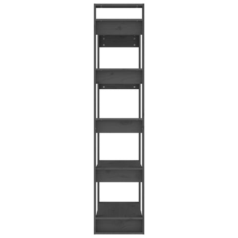 vidaXL Book Cabinet/Room Divider Grey 80x35x160 cm Solid Wood