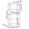 vidaXL Book Cabinet/Room Divider Grey 80x35x160 cm Solid Wood