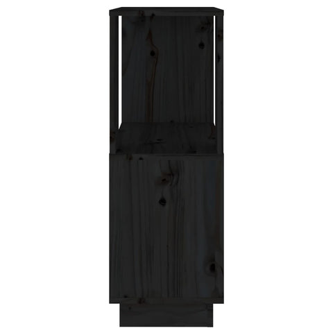 vidaXL Book Cabinet/Room Divider Black 51x25x70 cm Solid Wood Pine