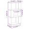 vidaXL Book Cabinet/Room Divider 51x25x101 cm Solid Wood Pine
