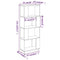 vidaXL Book Cabinet/Room Divider Honey Brown 51x25x132 cm Solid Wood Pine