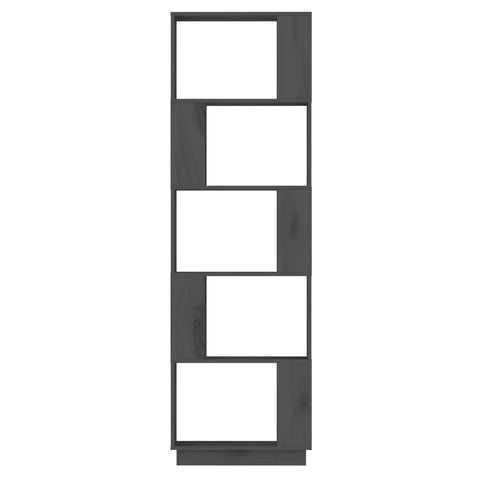 vidaXL Book Cabinet/Room Divider Grey 51x25x163.5 cm Solid Wood Pine