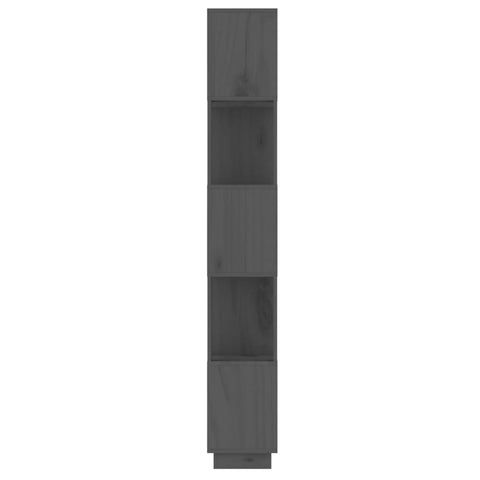 vidaXL Book Cabinet/Room Divider Grey 51x25x163.5 cm Solid Wood Pine