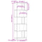 vidaXL Book Cabinet/Room Divider Grey 51x25x163.5 cm Solid Wood Pine