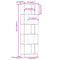 vidaXL Book Cabinet/Room Divider Black 51x25x163.5 cm Solid Wood Pine