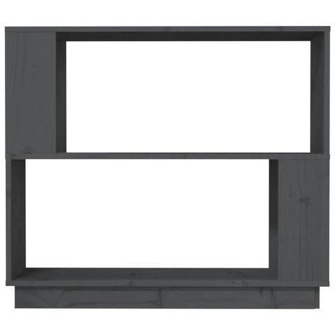 vidaXL Book Cabinet/Room Divider Grey 80x25x70 cm Solid Wood Pine