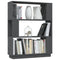 vidaXL Book Cabinet/Room Divider Grey 80x25x101 cm Solid Wood Pine