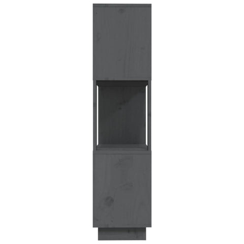 vidaXL Book Cabinet/Room Divider Grey 80x25x101 cm Solid Wood Pine