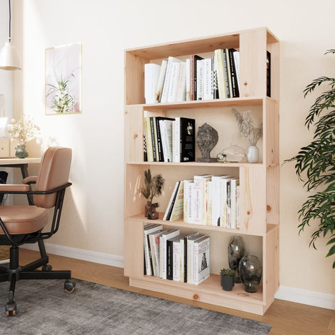 vidaXL Book Cabinet/Room Divider 80x25x132 cm Solid Wood Pine