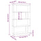 vidaXL Book Cabinet/Room Divider White 80x25x132 cm Solid Wood Pine