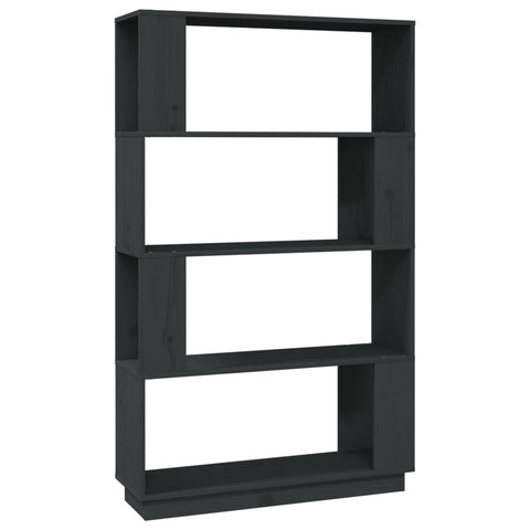 vidaXL Book Cabinet/Room Divider Grey 80x25x132 cm Solid Wood Pine