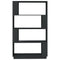 vidaXL Book Cabinet/Room Divider Grey 80x25x132 cm Solid Wood Pine