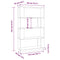 vidaXL Book Cabinet/Room Divider Grey 80x25x132 cm Solid Wood Pine