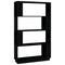 vidaXL Book Cabinet/Room Divider Black 80x25x132 cm Solid Wood Pine