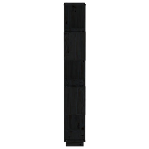 vidaXL Book Cabinet/Room Divider Black 80x25x163.5 cm Solid Wood Pine