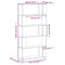 vidaXL Book Cabinet/Room Divider Black 80x25x163.5 cm Solid Wood Pine