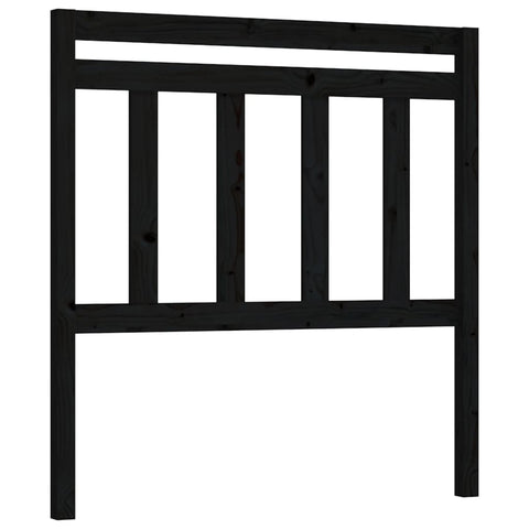 vidaXL Bed Headboard Black 96x4x100 cm Solid Wood Pine