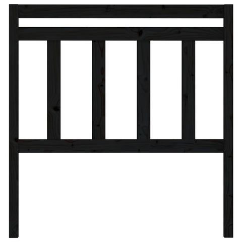 vidaXL Bed Headboard Black 96x4x100 cm Solid Wood Pine
