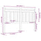 vidaXL Bed Headboard 156x4x100 cm Solid Wood Pine