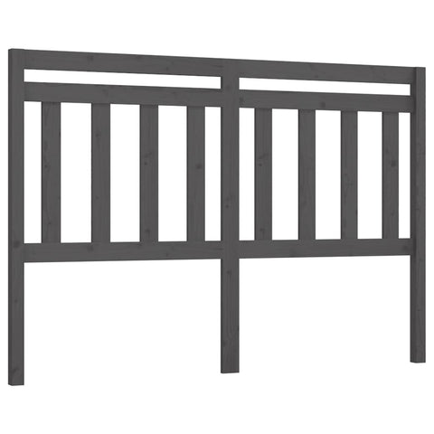 vidaXL Bed Headboard Grey 156x4x100 cm Solid Wood Pine